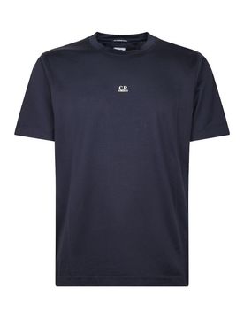 T-shirt con logo in scuro