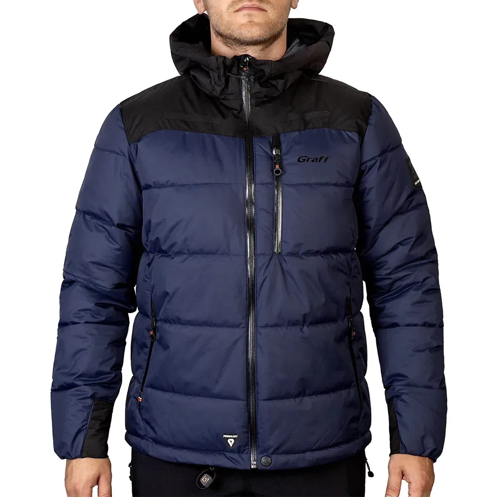 Primaloft® Quilted 645-o-3 Jacket Black / Navy 4XL Men - Graff - FashionsVida
