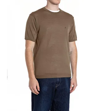 Jersey de hombre de cuello redondo y manga corta - Replay - FashionsVida