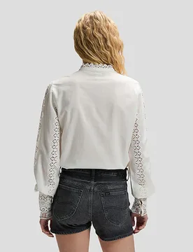 Regular Bohemian Blouse Bright White Größe L female - Lee - FashionsVida