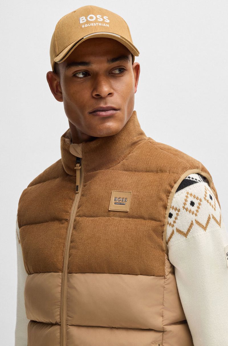 Equestrian Cap CLASSIC CORD camel 55