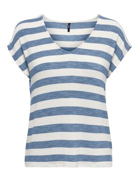 ONLY Camiseta zafiro / blanco