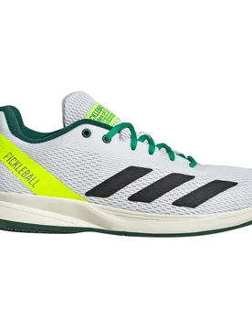 Courtflash Pickleball Shoes Cloud White / Core Black / Collegiate Green UK 7.5 - Adidas - FashionsVida