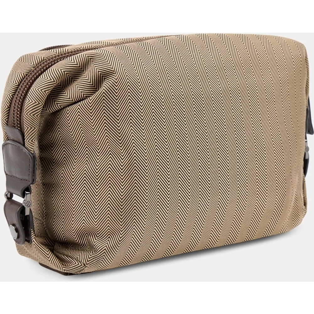 Neceser con forro impermeable con detalles en piel - Scharlau - FashionsVida