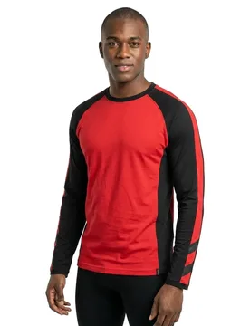 T-shirt à Manches Longues Unique 50568 Red / Black M - MASCOT - FashionsVida