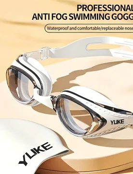Pieza Gafas de natación unisex de alta definición y antiempañamiento, diseño moderno y fresco para deportes acuáticos, artículos esenciales de p - Shein - FashionsVida