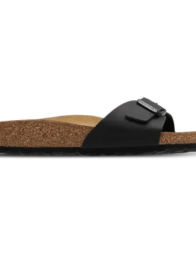 Madrid Women Flip-Flops and Sandals - Black - Size 5.5 - Nubuck - Black - Size: 5.5 - Birkenstock - FashionsVida