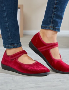 Pagen Hausschuh "Mary" bordeaux - 3Pagen - FashionsVida