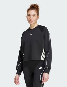 Felpa a girocollo Stadium 3-Strisce 2XS Black / Off White