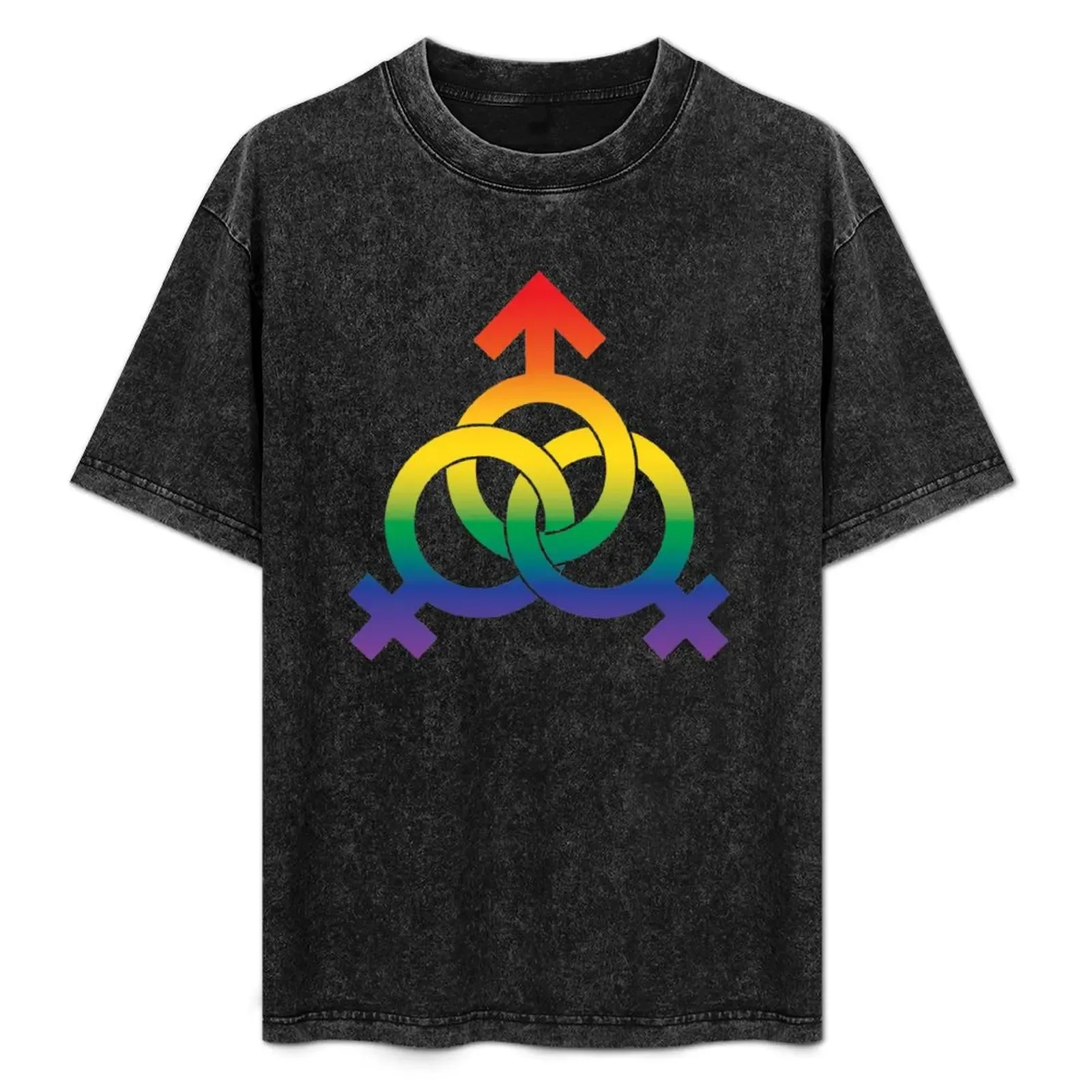 Polyam Threesome MFF Symbol Rainbow T-Shirt Plus Size Lightweight Tee Shirt - Aliexpress - FashionsVida