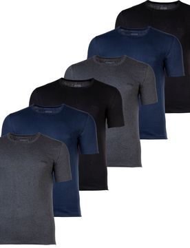 BOSS Camiseta azul / gris / negro