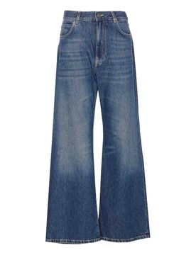 Jeans Wanda a gamba larga in denim