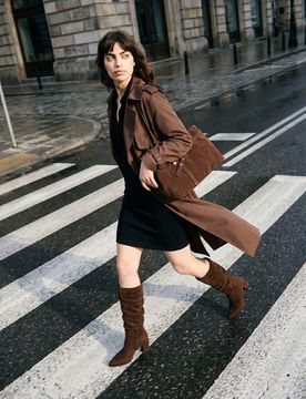 Abito midi in maglia con viscosa - nero