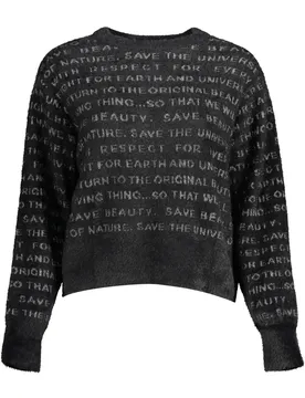 Damen Langarmshirt Schwarz 22WWJF42_NERO_2000