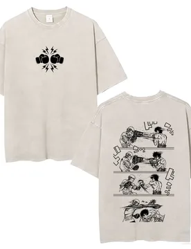 Anime Hajime No Ippo Makunouchi Retro Washed T Shirt Takamura KGB T Shirts Kamogawa Boxing Gym T-shirt Men Manga Vintage Tshirt - Aliexpress - FashionsVida