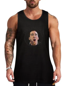 Nicolas Cage Face Off - Design 2 Black Tank Top Casual Sleeveless Tank Top Loose Fit Daily Wear - Aliexpress - FashionsVida