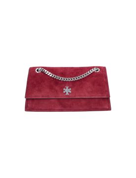 Suede Crossbody Bag with Leather Trim