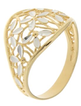 Anello Donna Oro Giallo Bianco GL100916