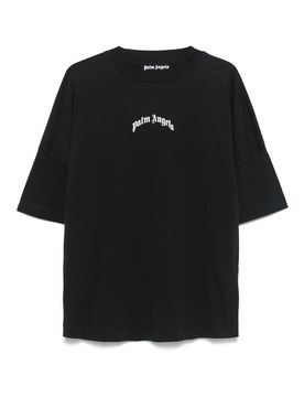 Palm Angels T-shirt con logo curvo