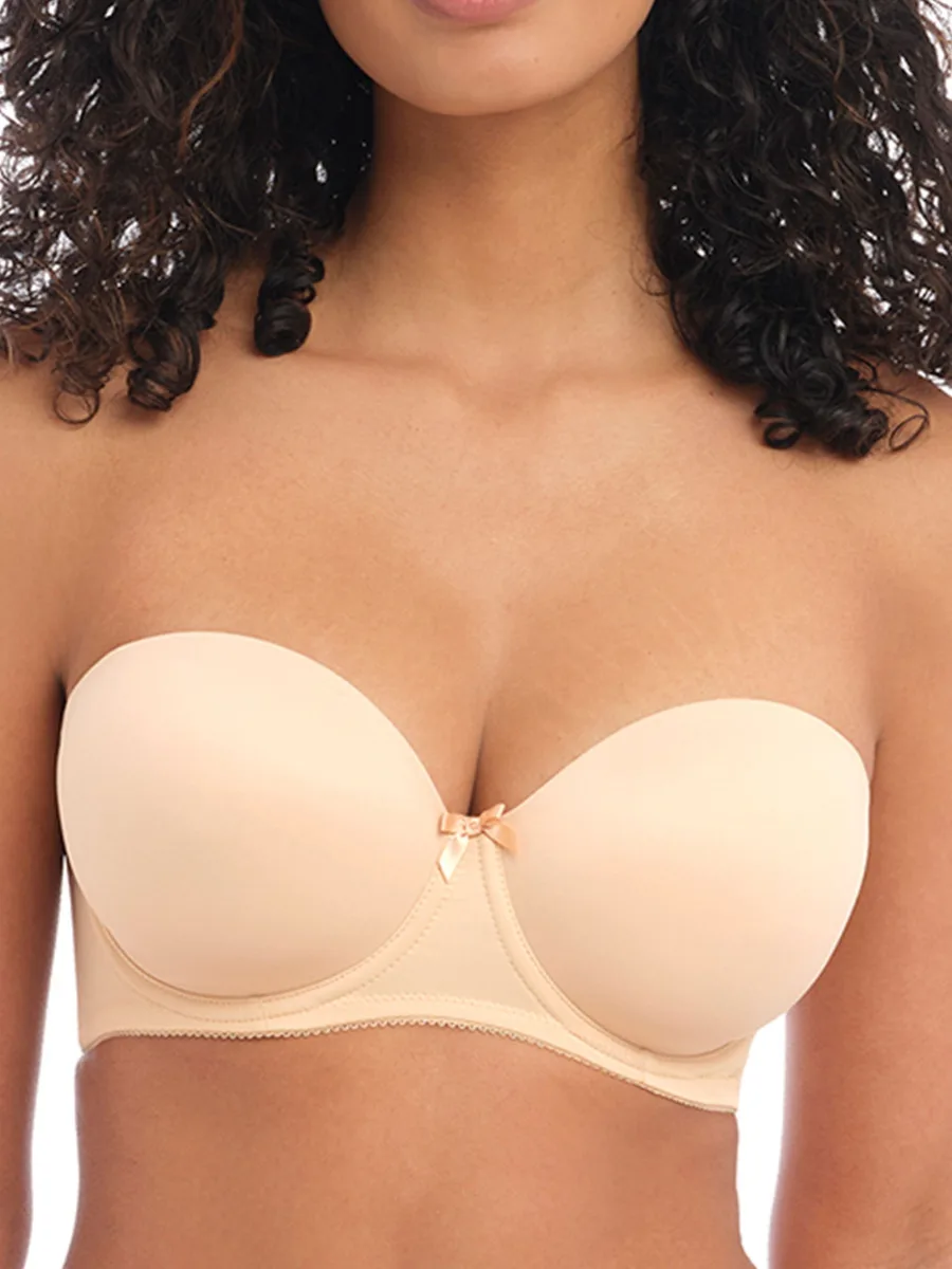 Womens Deco Strapless Moulded Bra - Beige Polyamide - Size 30dd - Freya - FashionsVida