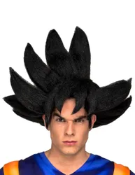 Dragon Ball Z-Perücke Son-Goku Faschingszubehör schwarz