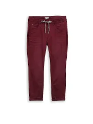 Pantalón Tapered Relaxed Fit 7/8 rojo oscuro 44/L30