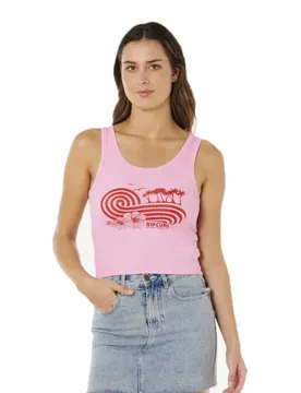 T-shirt Sans Manches Ocean Break Rib Light Pink S