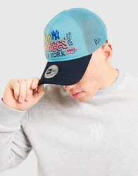 MLB New York Yankees Graffiti Trucker Cap - Damen, Blau - female - Size: One Size