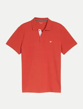 Basic Poloshirt Rot XL - Tom Tailor Casual - FashionsVida