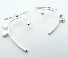 Clef Recycled Silver Earrings