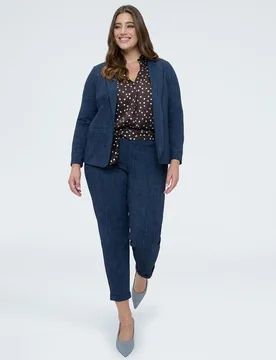 Pantalones de mujer carrot fit en punto milano - Fiorella Rubino - FashionsVida
