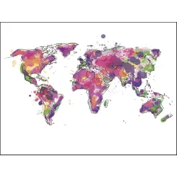 Fotomural World Map Multi