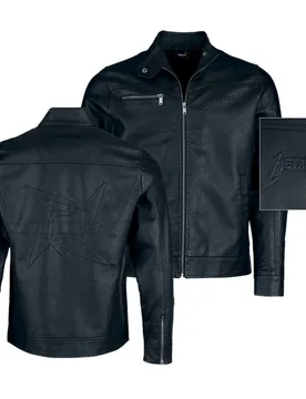 Kunstlederjacke - EMP Signature Collection - M bis 3XL - für Männer - Größe XL - schwarz - EMP exklusives Merchandise! - Männer - male - Metallica - FashionsVida