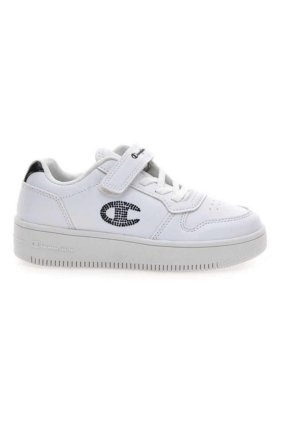 Sneakers bianche platform con glitter RD18 Platform Glitter G PS 31 - Champion - FashionsVida