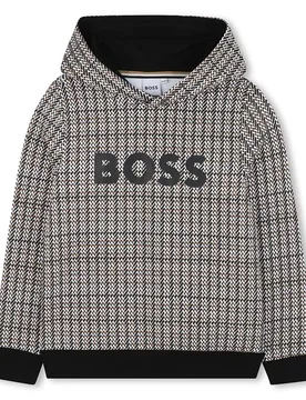 Sweat à Capuche J52357 Black 8 Années Garçon - BOSS - FashionsVida