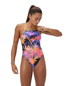 Maillot De Bain Allover Digital Lattice Tie-back - Speedo - FashionsVida