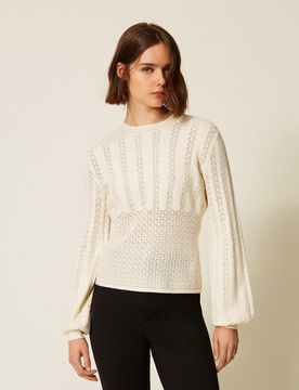 Twinset Pull ras-du-cou ajouré