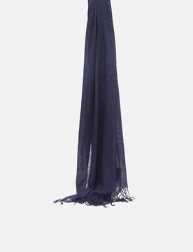 Fresh Plain foulard with fringes