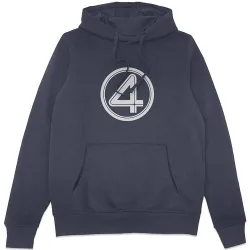 Fantastic Four Symbol Hoodie - Navy - Navy - Size: 2XL