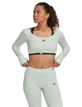 Top De Sport Hyperglam Cut 3 Stripes Green L - Adidas - FashionsVida