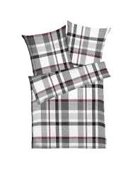 Ropa de cama de franela MADRAS KARO 70x90cm/140x200cm Rubí rojo oscuro