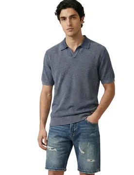 Gianni Lupo Herren Polo Blau 513391