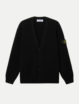 Cardigan aus Schurwolle Schwarz M - Stone island - FashionsVida