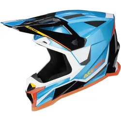 Casco Moto Cross OFFROAD T711 Azzurro Bianco taglia XS