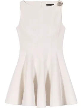 Vestido corto acampanado con efecto tweed - Maje - FashionsVida