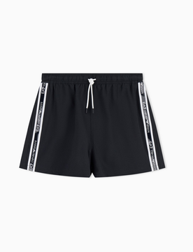 Costume da bagno con bande uomo nero