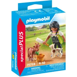Mujer con cabras