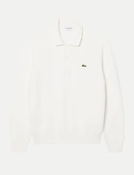 Polohemd aus Strick mit langen Ärmeln Weiß L - Lacoste - FashionsVida