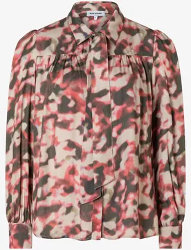 Printed Satin Blouse female