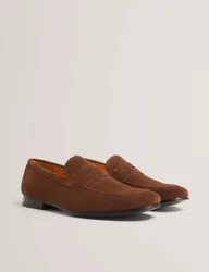 Suede Slip On Loafers Brown male